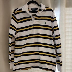 Ralph Lauren Navy and Yellow Striped Shirt